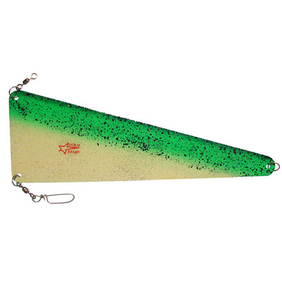 Silver Horde Rudder Flasher Glow Green Spatter Back