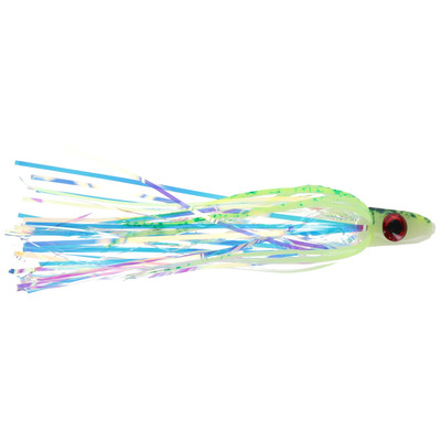 Silver Horde Ace Hi Trolling Fly Glow Laser Chartreuse Spatter Back