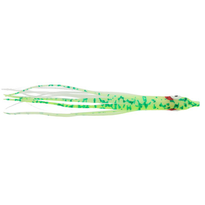 Silver Horde Gold Star Needlefish Hoochie Glow Chartreuse Spatter Back
