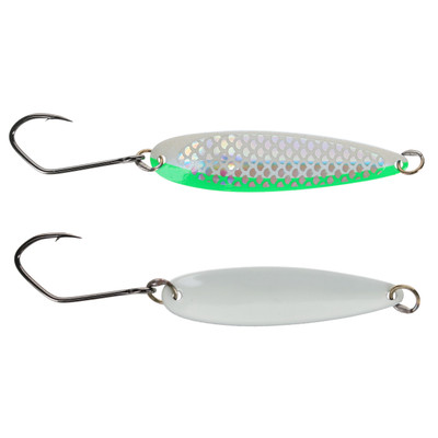 Silver Horde Kingfisher Trolling Spoon UV Glow Irish Cream