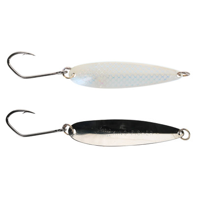Silver Horde Kingfisher Trolling Spoon UV White Lightning