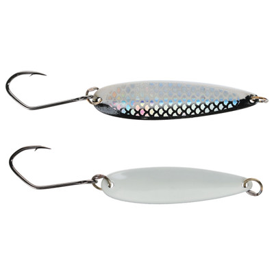 Silver Horde Kingfisher Trolling Spoon UV Glow Cookies N Cream