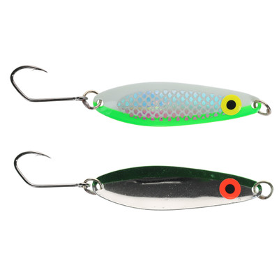 Silver Horde Kingfisher Lite Trolling Spoon UV Glow Green Two Face
