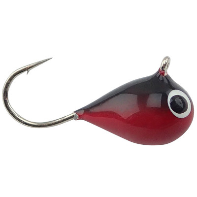 Fiskas Hand-Painted Wolfram Tungsten Jig UV Blood Red Stripe Effect