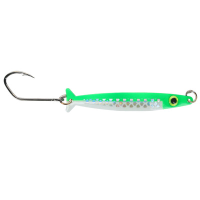 Silver Horde Coho Killer Trolling Spoon UV Glow Green Two Face