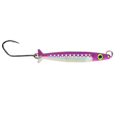 Silver Horde Coho Killer Trolling Spoon UV Glow Purple Two Face