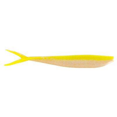 Big Bite Baits Scentsation Slim Minnow Soft Bait Chartreuse White Laminate
