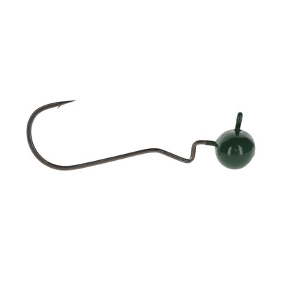 SPRO Skip Gap Shaky Head Football Jighead - 3/0 Hook Green Pumpkin