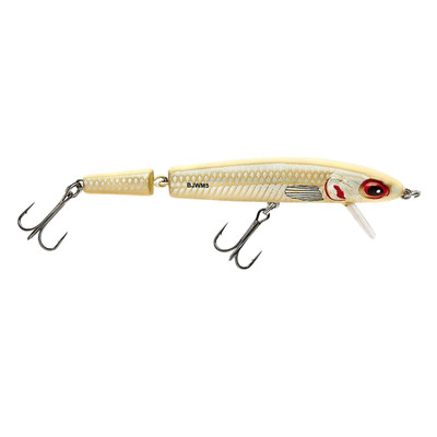 Bomber Jointed Wake Minnow Hardbait Bone Flash