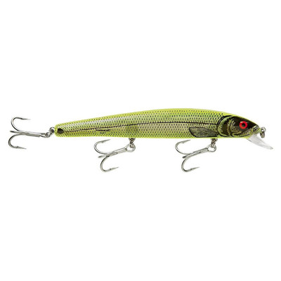 Bomber Saltwater Long A Hardbait Silver Flash-Chartreuse Back