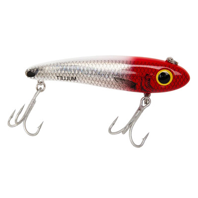 Bomber Saltwater Mullet Twitchbait Red Head Flash