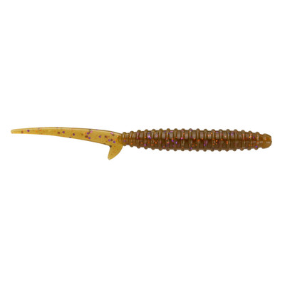 Big Bite Baits Scentsation Thresher Worm Soft Bait Green Pumpkin Purple Copper Flake