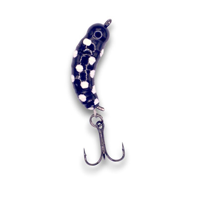 Kenders Tungsten Mighty Micro Maggot Black White Spot