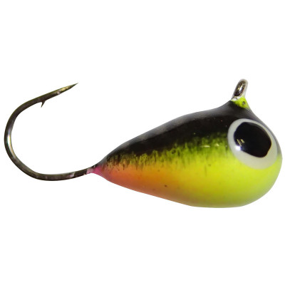 Fiskas Hand-Painted Wolfram Tungsten Jig Black-Yellow Red