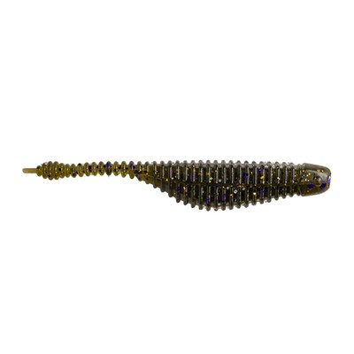 Great Lakes Finesse Micro Drop Minnow Green Pumpkin Purple Flake