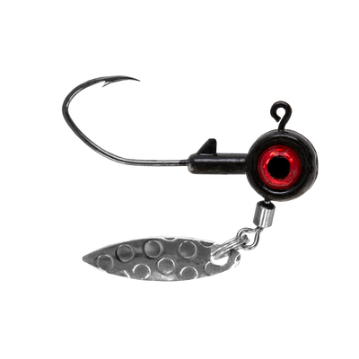 Bonehead Bladed Underspin Jig Head Black