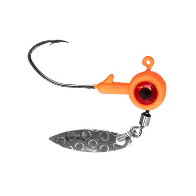 Bonehead Bladed Underspin Jig Head Orange
