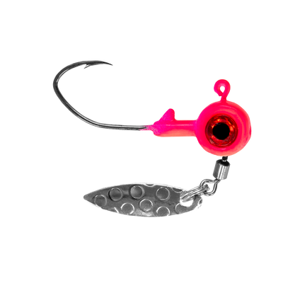 Bonehead Bladed Underspin Jig Head Pink