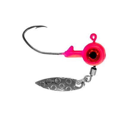 Bonehead Bladed Underspin Jig Head Pink