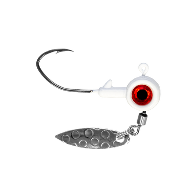 Bonehead Bladed Underspin Jig Head White