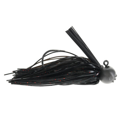 Beast Coast Hand-Tied Tungsten Compound Baby Dozer Football Jig Stealth Midnight