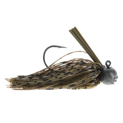 Beast Coast Hand-Tied Tungsten Compound Baby Dozer Football Jig Dark Green Pumpkin