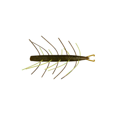 Big Bite Baits Scentsation Fuzzy Stick Soft Bait Green Pumpkin Chartreuse