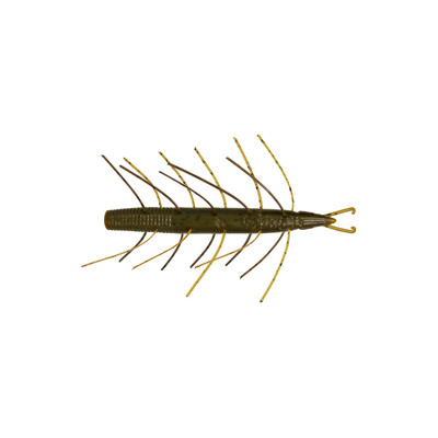 Big Bite Baits Scentsation Fuzzy Stick Soft Bait Green Pumpkin Orange