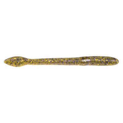 Strike King KVD Perfect Plastics Fat Baby Finesse Worm Green Pumpkin Purple and Gold