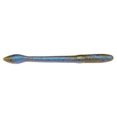 Strike King KVD Perfect Plastics Fat Baby Finesse Worm Blue Craw Red Flake