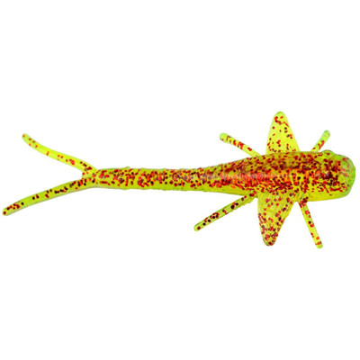 Bobby Garland Mayfly Soft Bait Chartreuse/Red Glitter