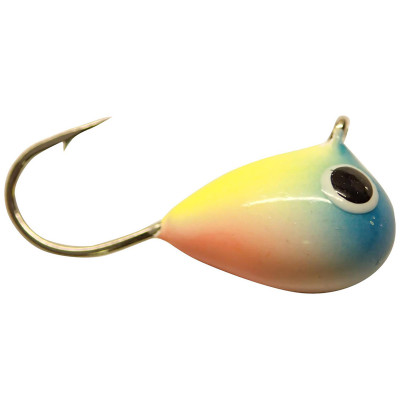 Fiskas Hand-Painted Wolfram Tungsten Jig Yellow Blue Glow