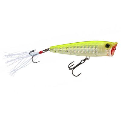 Yo-Zuri 3DR-X Popper Topwater Bait Prism Chartreuse Silver