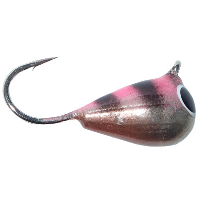 Fiskas Hand-Painted Wolfram Tungsten Jig - Raspberry Stripe
