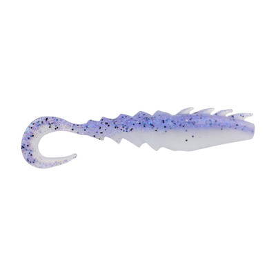 Berkley Gulp! Saltwater Nemesis Prawn Curl Tail Violet Haze Fleck