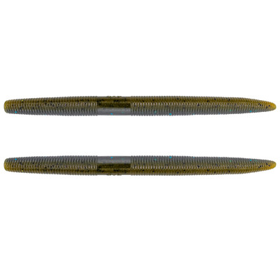 Yamamoto Original Senko Worms Green Pumpkin/Black Laminate w/ Black And Blue Flake
