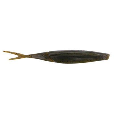 Yamamoto Hinge Minnow Soft Bait Green Pumpkin w/ Black Flake