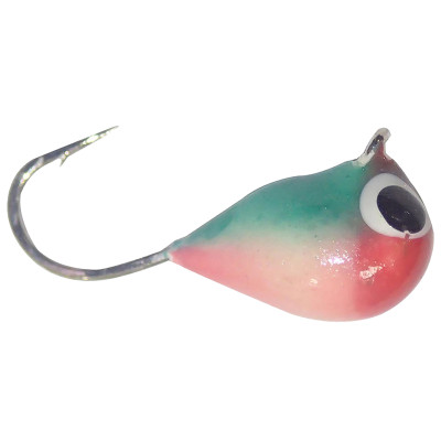 Fiskas Hand-Painted Wolfram Tungsten Jig - Metallic Green Pink