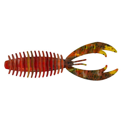 Big Bite Baits Fighting Craw Green Pumpkin Flamethrower