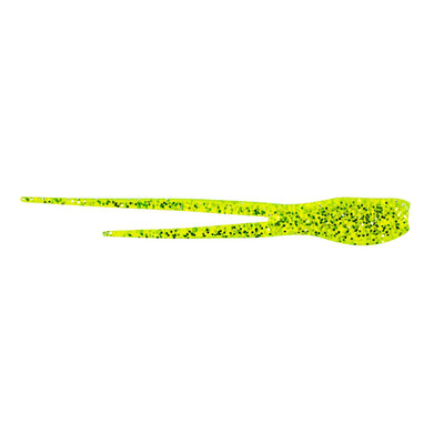 Bobby Garland Split Tail Soft Bait Chartreuse Gold Glitter
