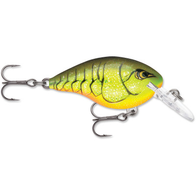 Rapala DT Dives-To Crankbait Chartreuse Rootbeer Craw