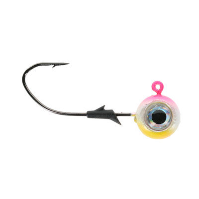 Eagle Claw Lazer Sharp Pro-V Eagle Eye Ball Jig Head Pink Bubble Gum