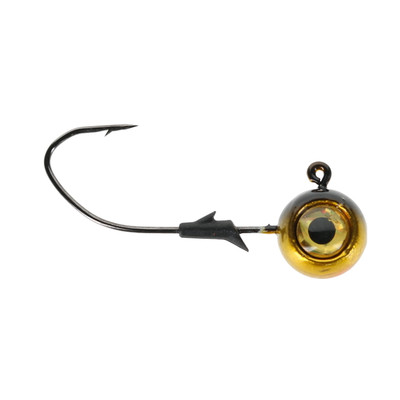 Eagle Claw Lazer Sharp Pro-V Eagle Eye Ball Jig Head Gold Shiner