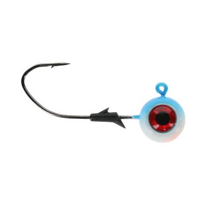 Eagle Claw Lazer Sharp Pro-V Eagle Eye Ball Jig Head Blue Moon Glow