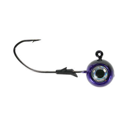 Eagle Claw Lazer Sharp Pro-V Eagle Eye Ball Jig Head Purple Metallic
