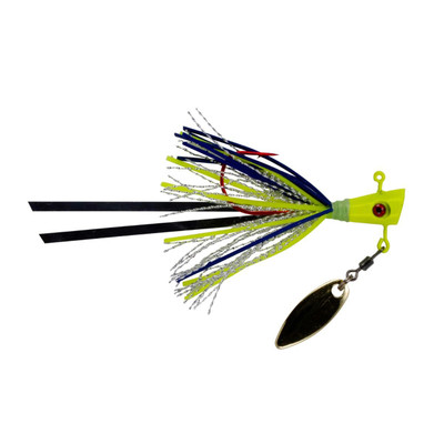 Leland's Lures Crappie Magnet Fin Spin Pro Jig Therapist Chartreuse