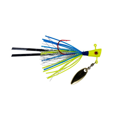 Leland's Lures Crappie Magnet Fin Spin Pro Jig Oxbow Chartreuse