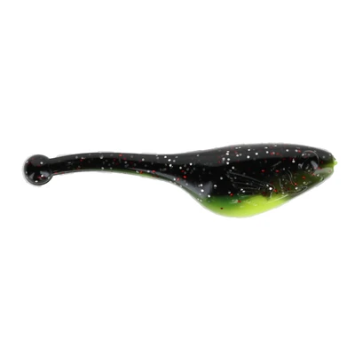 Strike King Mr. Crappie Shadpole XL Soft Bait - Tuxedo Black Chartreuse