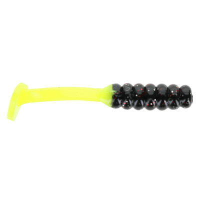 Strike King Mr. Crappie Slabalicious XL Soft Bait Tuxedo Black Chartreuse