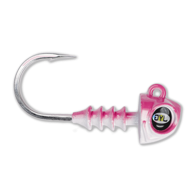 JYG Pro Swym Jig Head - Size 2/0 Flamingo